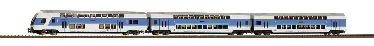 Piko 72261 - H0 - 3-tlg. Set Doppelstockwagen Interregio, DB, Ep. V